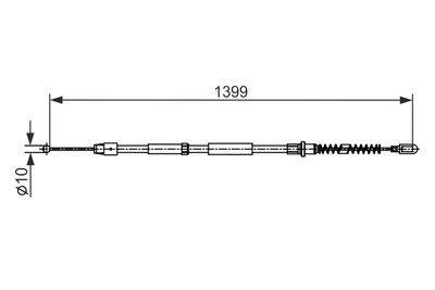Cable Pull, parking brake BOSCH 1 987 482 539