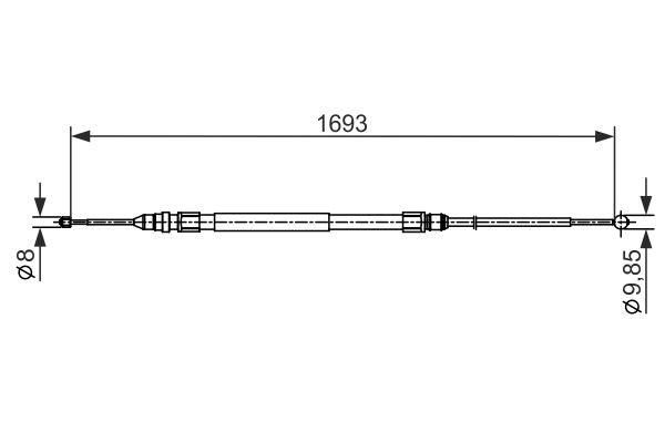 BOSCH 1 987 482 542 Cable Pull, parking brake