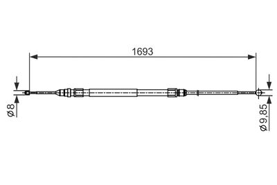 Cable Pull, parking brake BOSCH 1 987 482 542