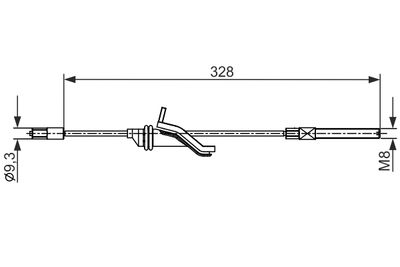 Cable Pull, parking brake BOSCH 1 987 482 545
