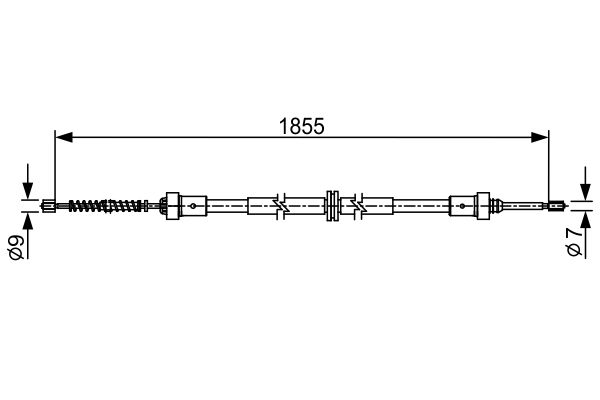 BOSCH 1 987 482 546 Cable Pull, parking brake