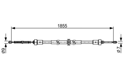 Cable Pull, parking brake BOSCH 1 987 482 546
