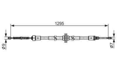 Cable Pull, parking brake BOSCH 1 987 482 558