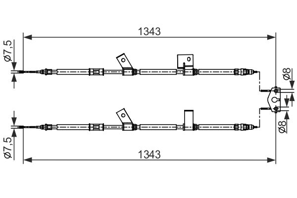 BOSCH 1 987 482 564 Cable Pull, parking brake