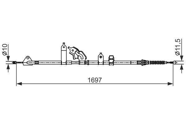 BOSCH 1 987 482 565 Cable Pull, parking brake