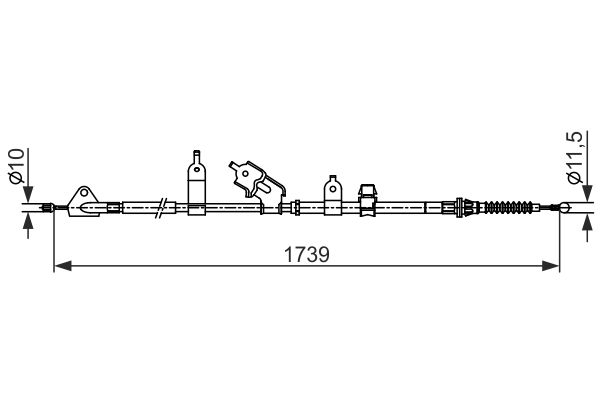 BOSCH 1 987 482 566 Cable Pull, parking brake
