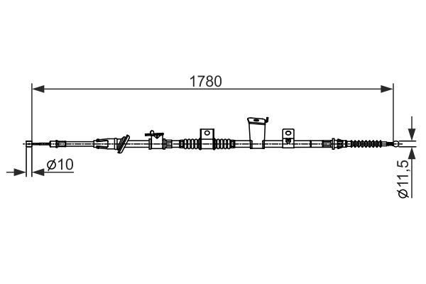 BOSCH 1 987 482 570 Cable Pull, parking brake