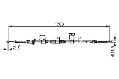 Cable Pull, parking brake BOSCH 1 987 482 571