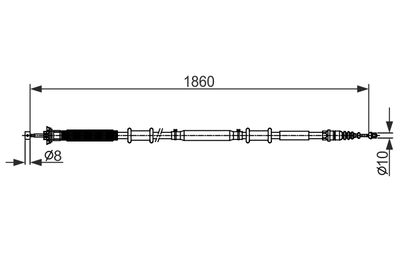 Cable Pull, parking brake BOSCH 1 987 482 579