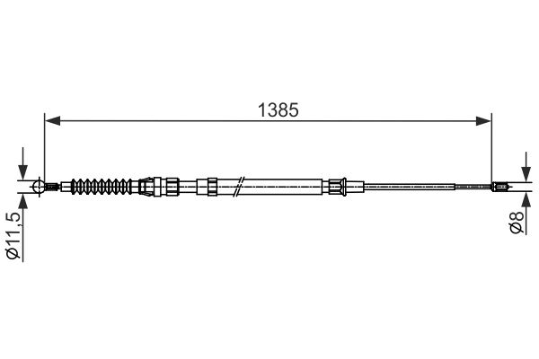 BOSCH 1 987 482 584 Cable Pull, parking brake