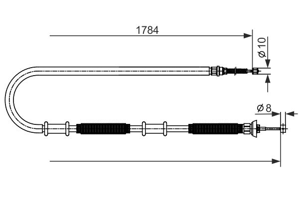 BOSCH 1 987 482 587 Cable Pull, parking brake