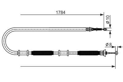 Cable Pull, parking brake BOSCH 1 987 482 587