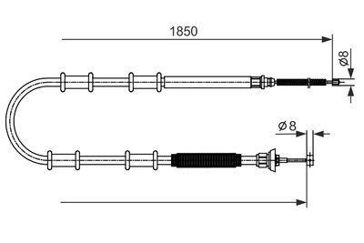 Cable Pull, parking brake BOSCH 1 987 482 592