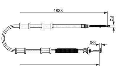 Cable Pull, parking brake BOSCH 1 987 482 593