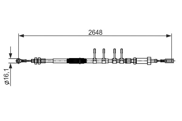 BOSCH 1 987 482 596 Cable Pull, parking brake