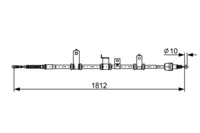 Cable Pull, parking brake BOSCH 1 987 482 615
