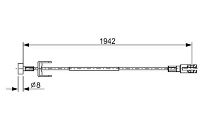Cable Pull, parking brake BOSCH 1 987 482 643