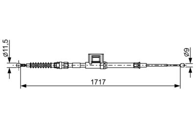 Cable Pull, parking brake BOSCH 1 987 482 644