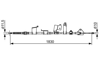 Cable Pull, parking brake BOSCH 1 987 482 652