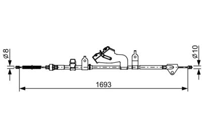 Cable Pull, parking brake BOSCH 1 987 482 657