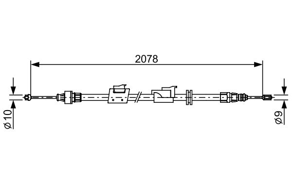 BOSCH 1 987 482 706 Cable Pull, parking brake