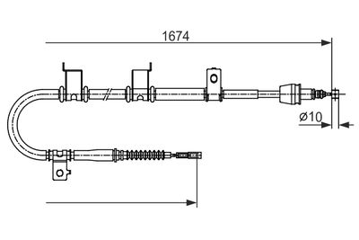 Cable Pull, parking brake BOSCH 1 987 482 714