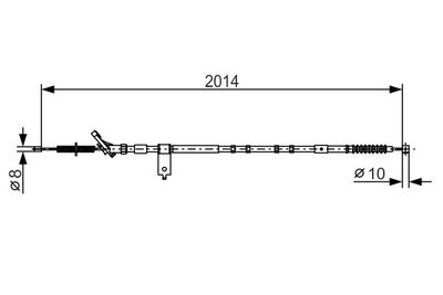 Cable Pull, parking brake BOSCH 1 987 482 786