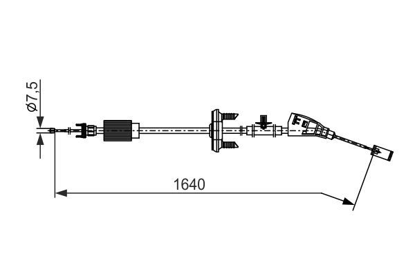 BOSCH 1 987 482 798 Cable Pull, parking brake