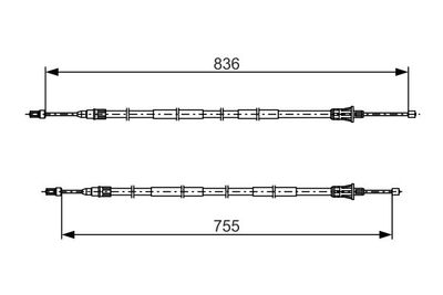Cable Pull, parking brake BOSCH 1 987 482 800