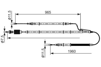 Cable Pull, parking brake BOSCH 1 987 482 805