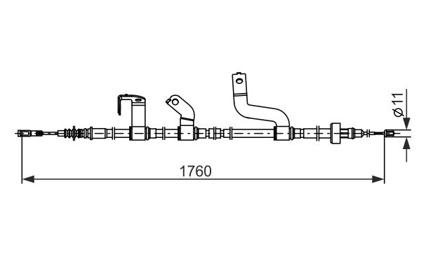 BOSCH 1 987 482 842 Cable Pull, parking brake