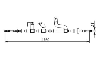 Cable Pull, parking brake BOSCH 1 987 482 842