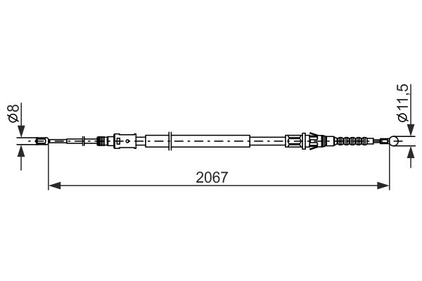 BOSCH 1 987 482 869 Cable Pull, parking brake