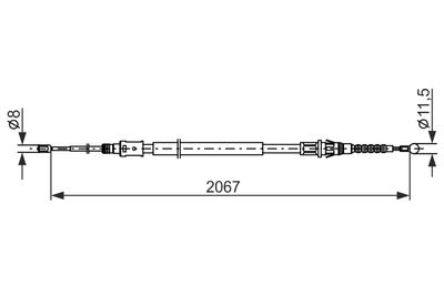 Cable Pull, parking brake BOSCH 1 987 482 869