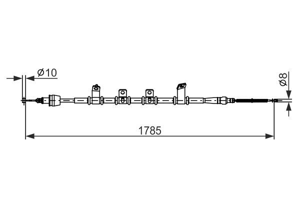 BOSCH 1 987 482 921 Cable Pull, parking brake
