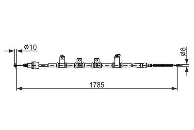 Cable Pull, parking brake BOSCH 1 987 482 921