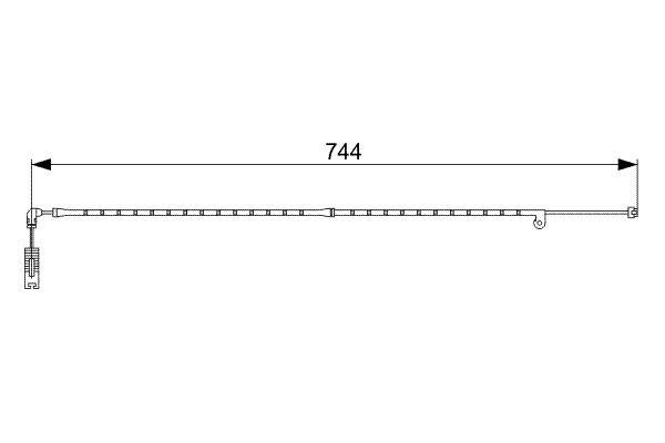 BOSCH 1 987 473 021 Warning Contact, brake pad wear