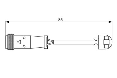 Warning Contact, brake pad wear BOSCH 1 987 473 038