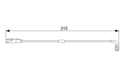 Warning Contact, brake pad wear BOSCH 1 987 473 039