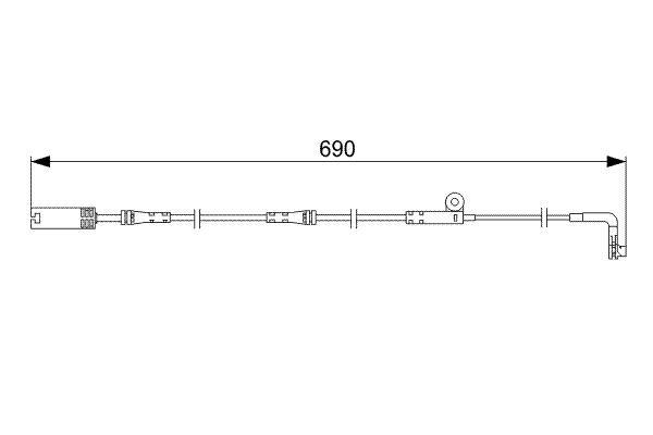 BOSCH 1 987 473 046 Warning Contact, brake pad wear