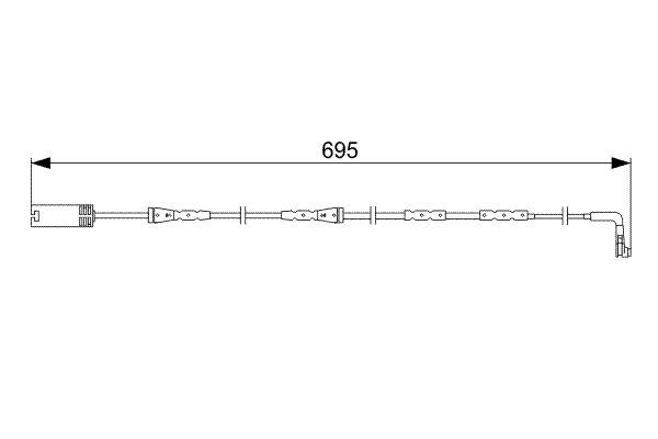 BOSCH 1 987 473 050 Warning Contact, brake pad wear