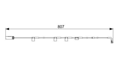 Warning Contact, brake pad wear BOSCH 1 987 473 058
