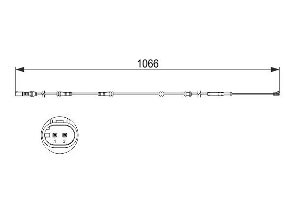 BOSCH 1 987 473 501 Warning Contact, brake pad wear