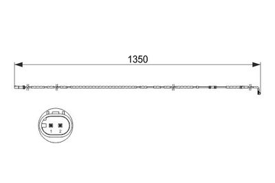 Warning Contact, brake pad wear BOSCH 1 987 473 503