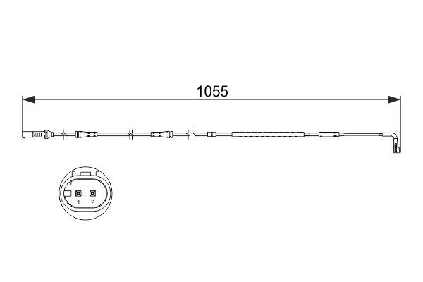 BOSCH 1 987 473 506 Warning Contact, brake pad wear