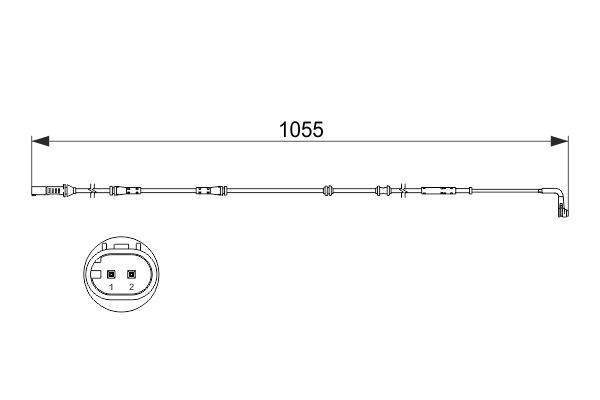 BOSCH 1 987 473 507 Warning Contact, brake pad wear