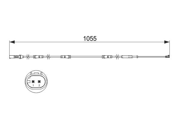 BOSCH 1 987 473 508 Warning Contact, brake pad wear