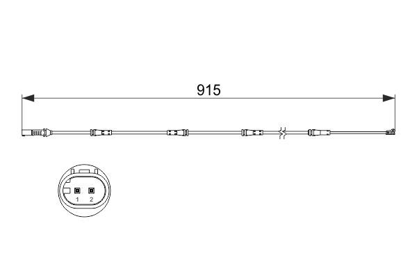 BOSCH 1 987 473 509 Warning Contact, brake pad wear