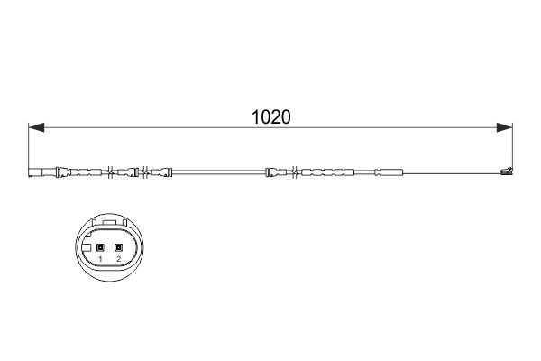 BOSCH 1 987 473 510 Warning Contact, brake pad wear