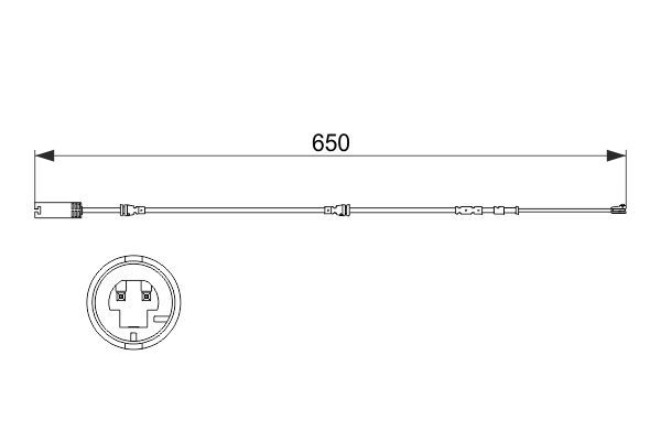 BOSCH 1 987 473 513 Warning Contact, brake pad wear